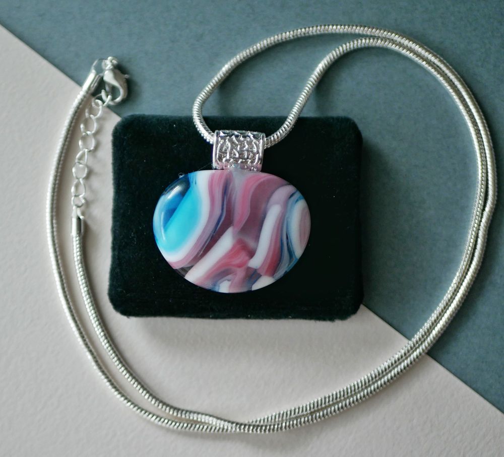 trans pride stripe pendant 