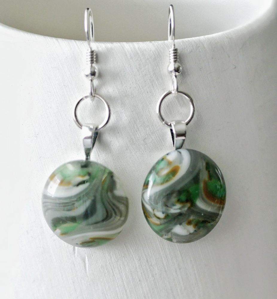 swirling round earrings