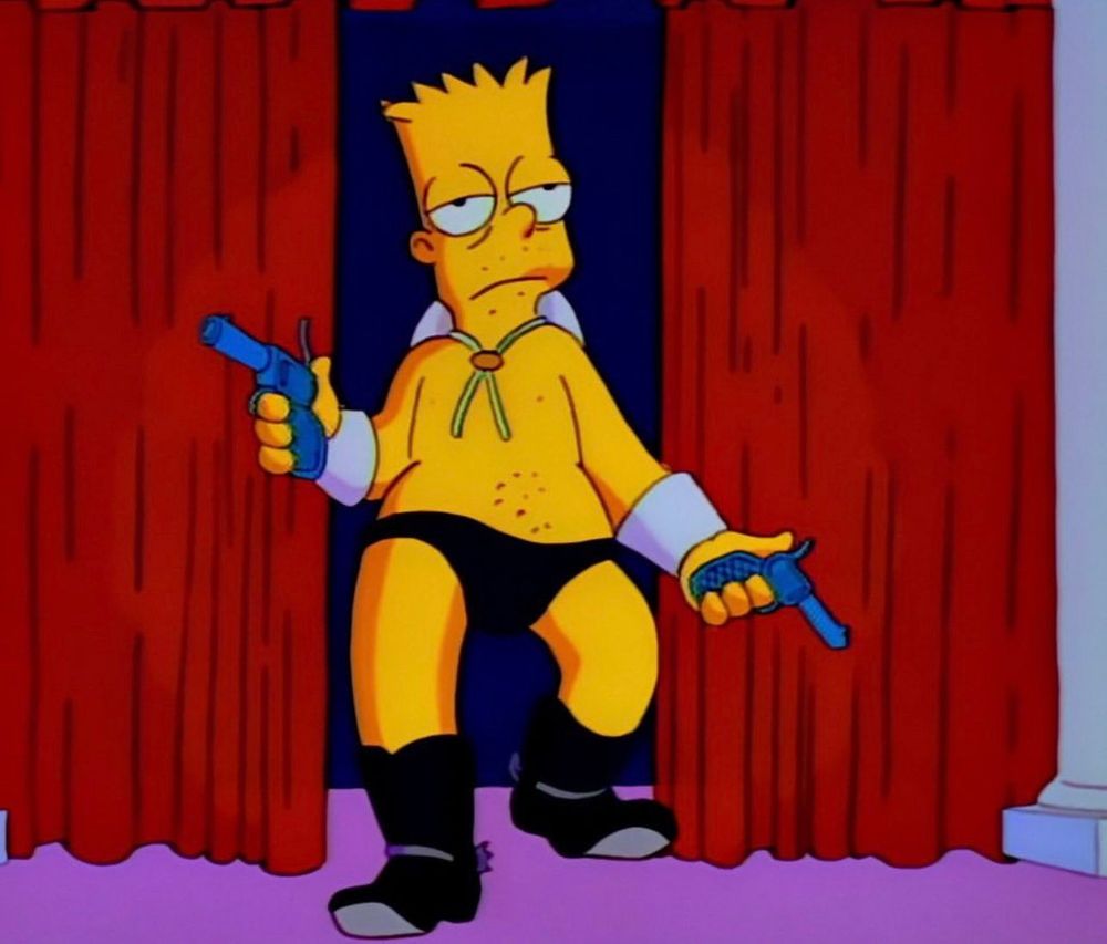 Stripper Bart with some pop cap guns