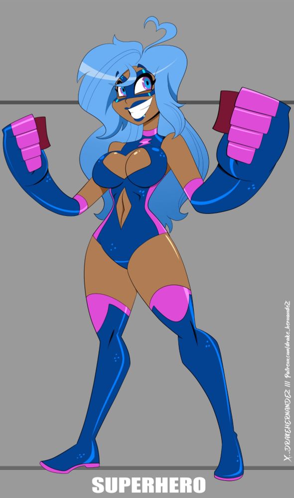 Crazy Blue is a Superhero for Hire. Whether it be an odd job or something dangerous, she'll do it for a price. But the bigger the job, the bigger the bill.