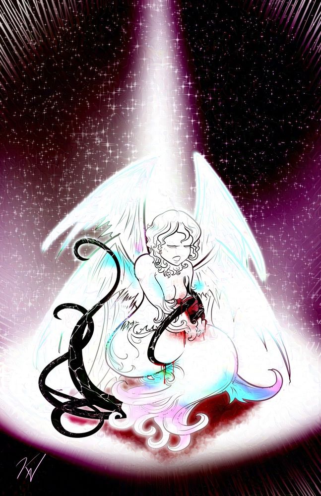 An Angel from Of This Light, a horror comic by Kyle Newbridge.