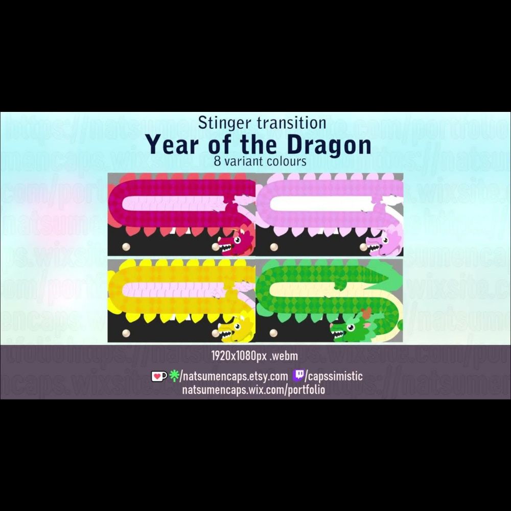 Year of the Dragon stinger transition showcase