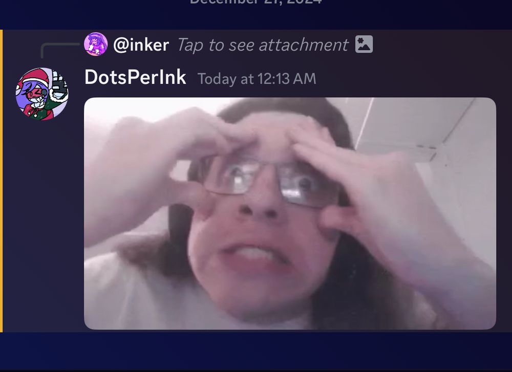 Aforementioned doodle as the profile picture for the account named DotsPerInk