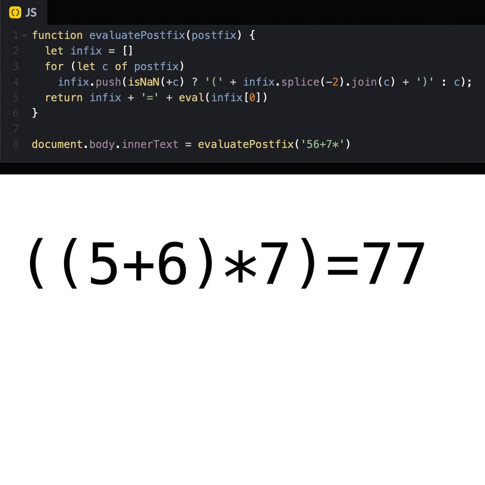 Screenshot of the codepen and its output