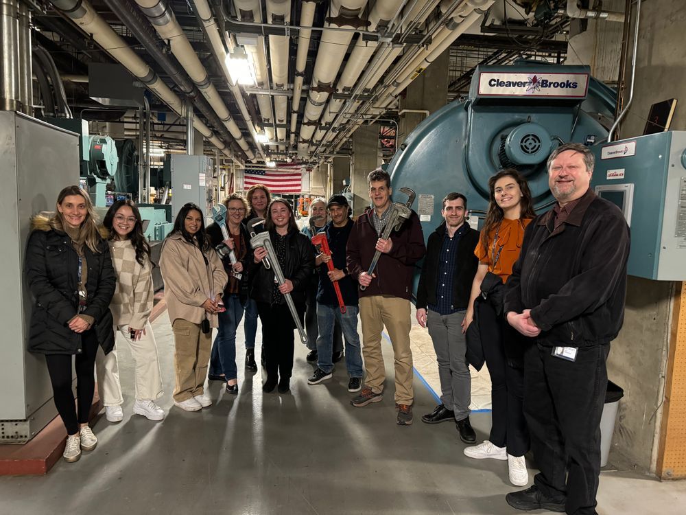 Basic Sciences admin members during a facilities tour
