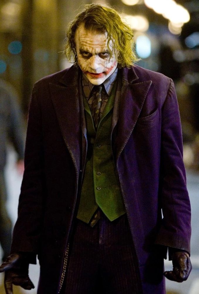 The Joker looking sinister from The Dark Knight