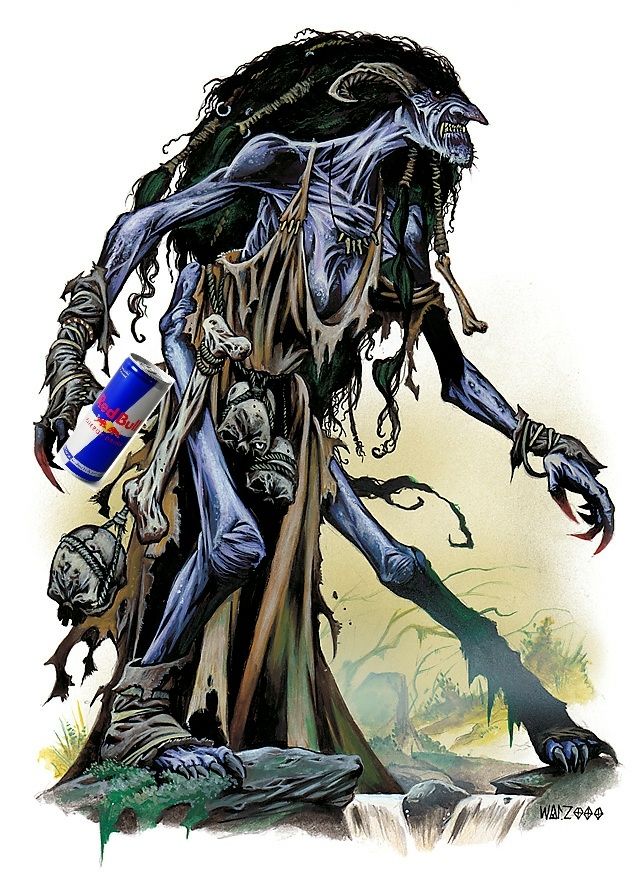 Australian Night Hag from 3rd editon D&D. The Red Bull adds one extra challenge rating.