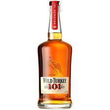 A bottle of Wild Turkey 101 Bourbon.