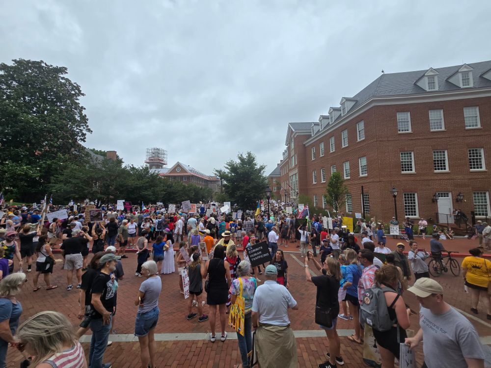 Good attendance at the Annapolis #NoKings rally.