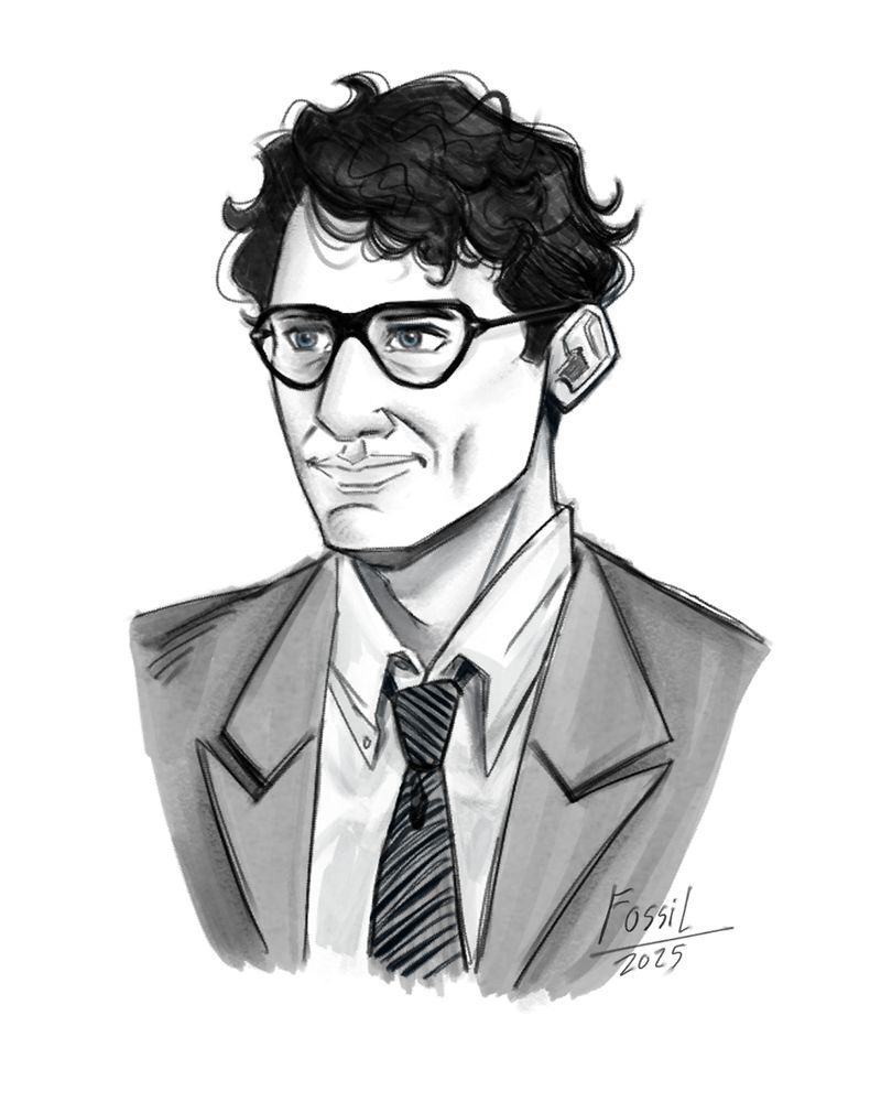 digital drawing of Clark Kent from the Superman 2025 movie ♡