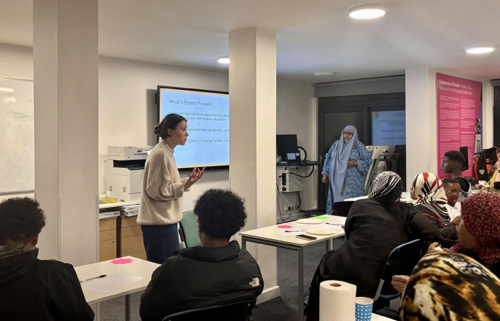 Communities Manager for The Brilliant Club, Nia Oatley, speaking at the Parent Power Bristol launch meeting
