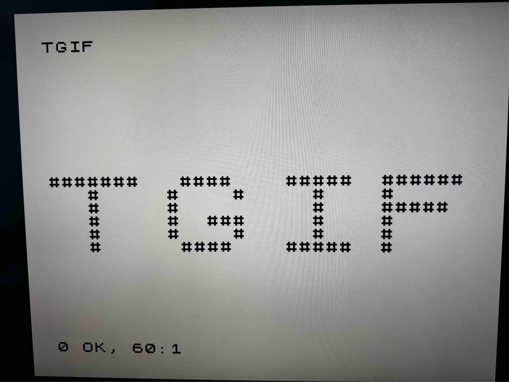 The result - TGIF