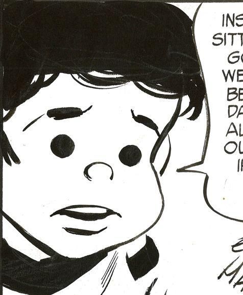 Image of cartoon Dondi,  a daily comic strip about a large-eyed war orphan of the same name. Created by Gus Edson and Irwin Hasen, it ran in more than 100 newspapers for three decades until 1986