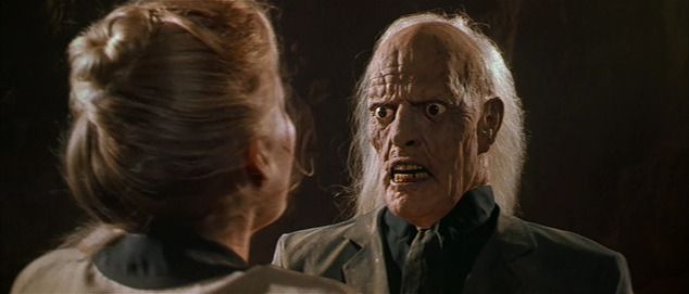 Walter Donovan (Julian Glover) ageing very rapidly in the climactic Holy Grail scene of Indiana Jones and the Last Crusade.