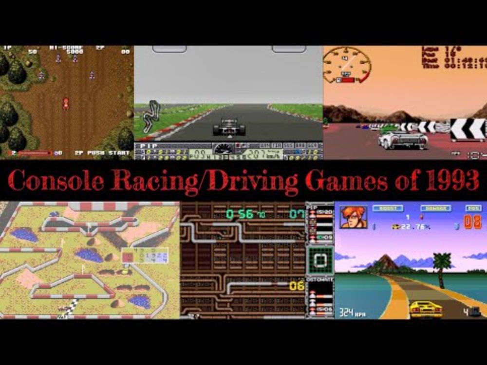 Console Racing Driving Games of 1993 - Compilation Part 3