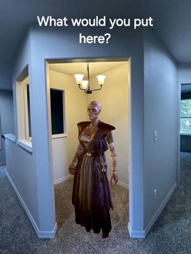 Withers with big naturals stands resplendent in a dining room nook. 