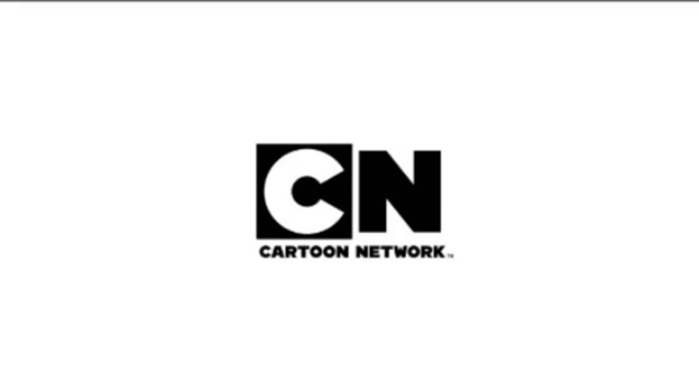 cn cartoon network logo with two cartoon characters on a white background