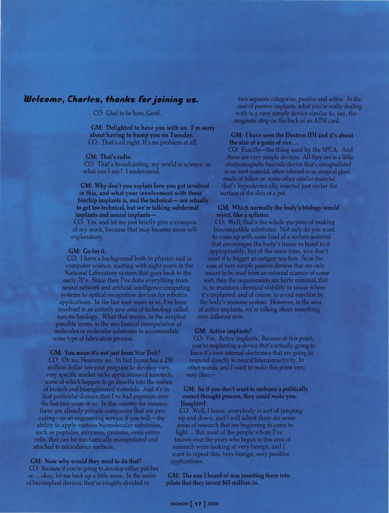 Mondo 2000 Magazine