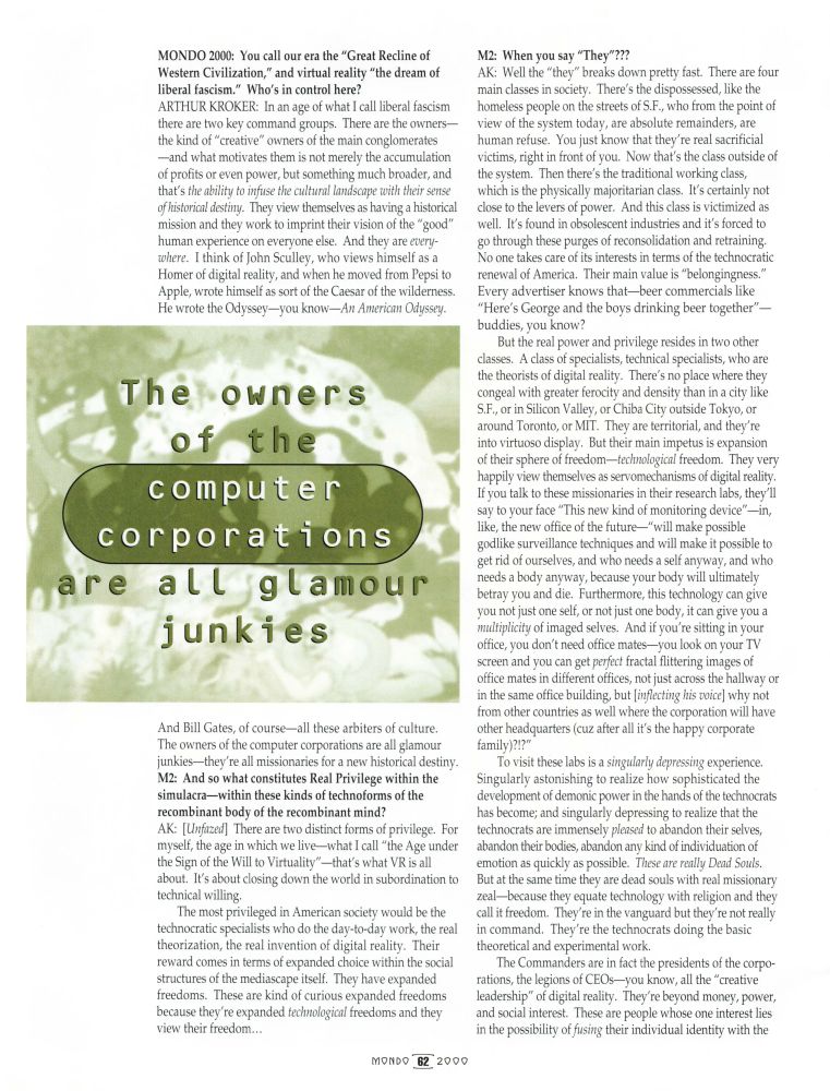 Mondo 2000 Magazine
