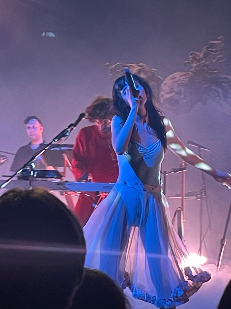 Mica singing at Magdalena Bay concert