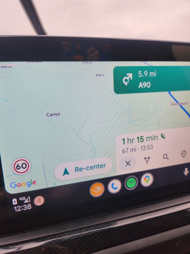 sat-nav that says "carrot"