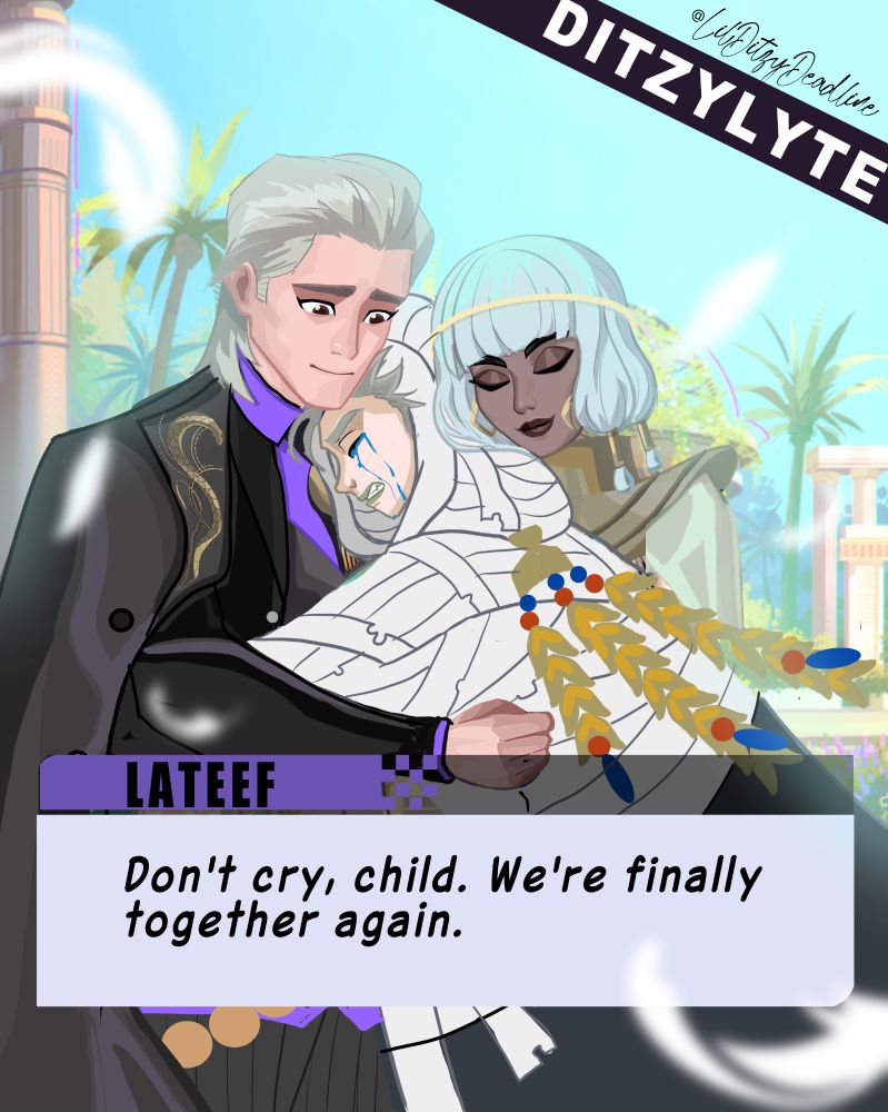 Ollie Ramses sobbing and hugging his parents in the afterlife. Finally reunited.