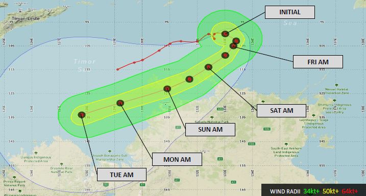 11.19.2025 -@DTNWeather Tropical Cyclone Fina afternoon advisory