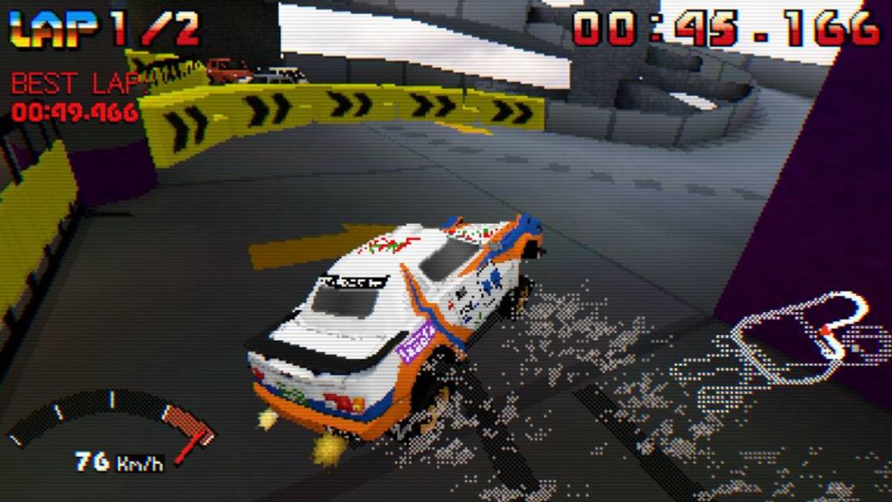 Parking Garage Rally Circuit - mais c'est Trackmania sur SEGA Saturn !