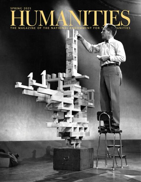 Eliot Noyes, pictured here on the television show Omnibus, brought a sculptural grace to his work. —Courtesy the Eliot Noyes family