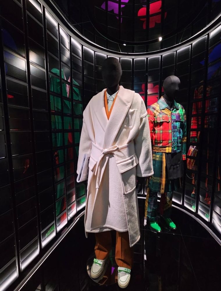 LV fashions on display. 