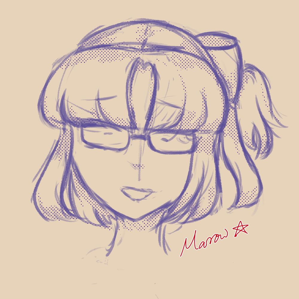 sketch of hololive's manager 'A-chan'