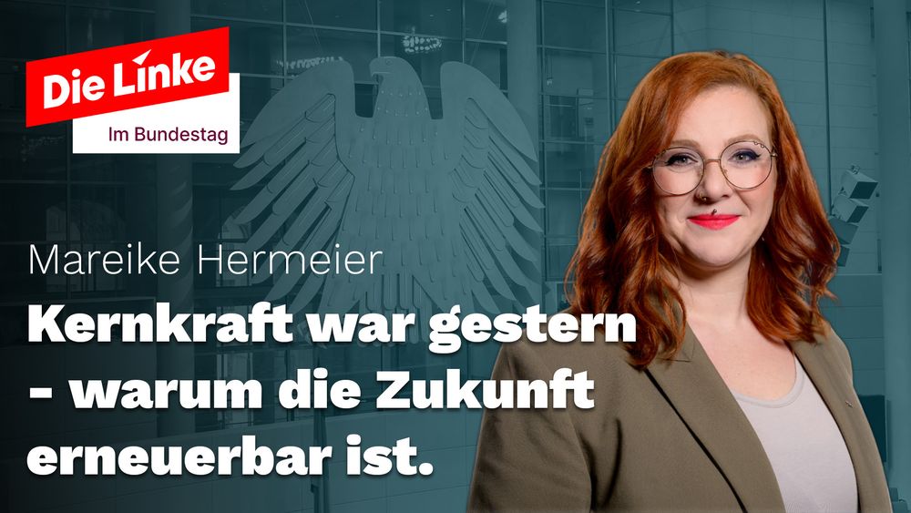 Die Linke im Bundestag

Mareike Hermeier
Kernkraft war gestern - warum die Zukunft erneuerbar ist.