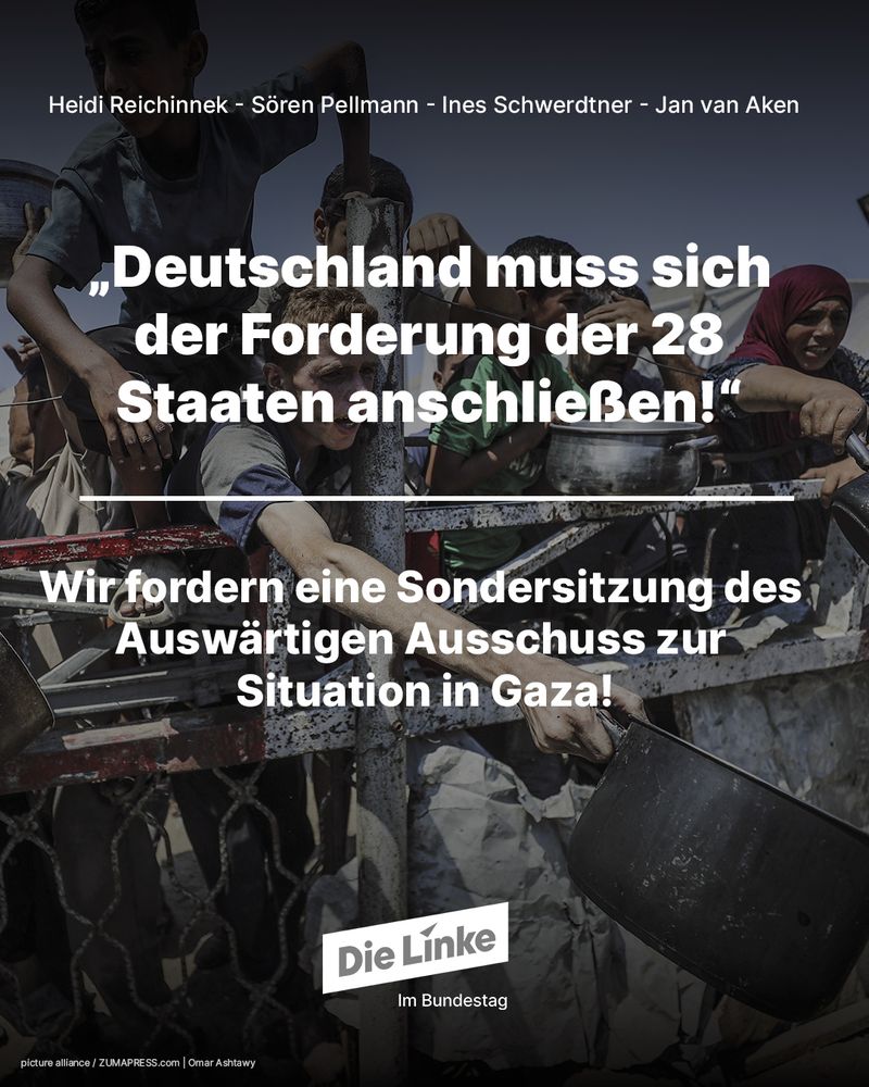 „Deutschland muss sich der Forderung der 28 Staaten anschließen!“




Wir fordern eine Sondersitzung des 
Auswärtigen Ausschuss zur 
Situation in Gaza!

