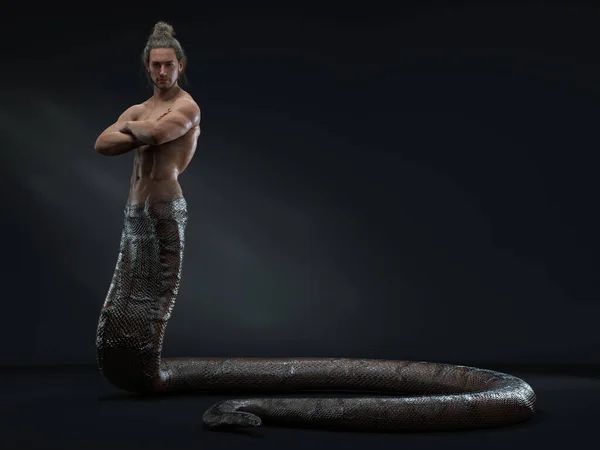 Image of a hybrid human/snake. Credit unknown but pretty sure they were high.