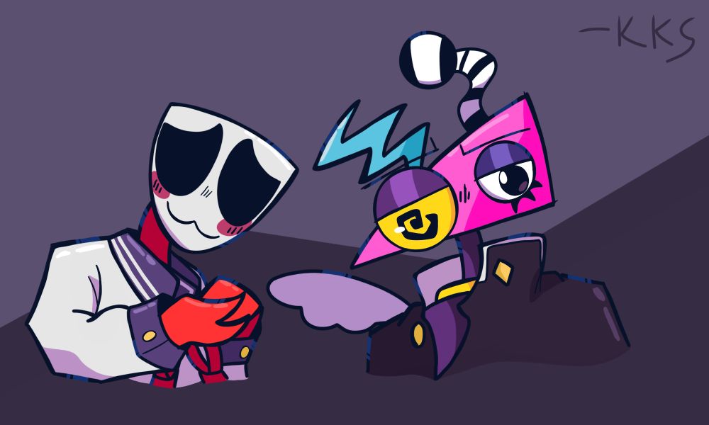 Gangle and Zooble based on their appearance in the anime scene in Episode 5 of The Amazing Digital Circus.
