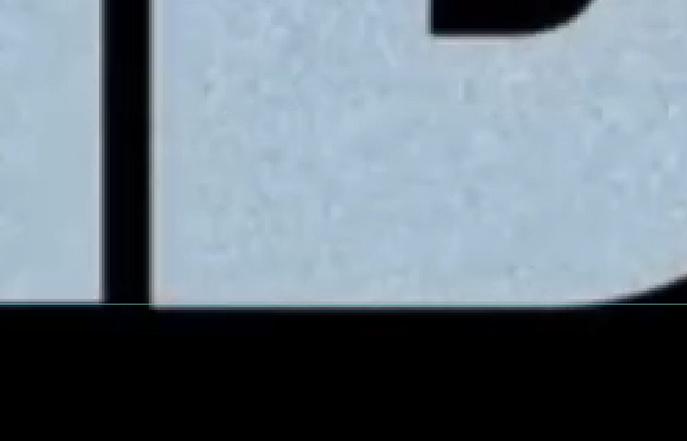 The bottom of the H is also shifted up vs the B