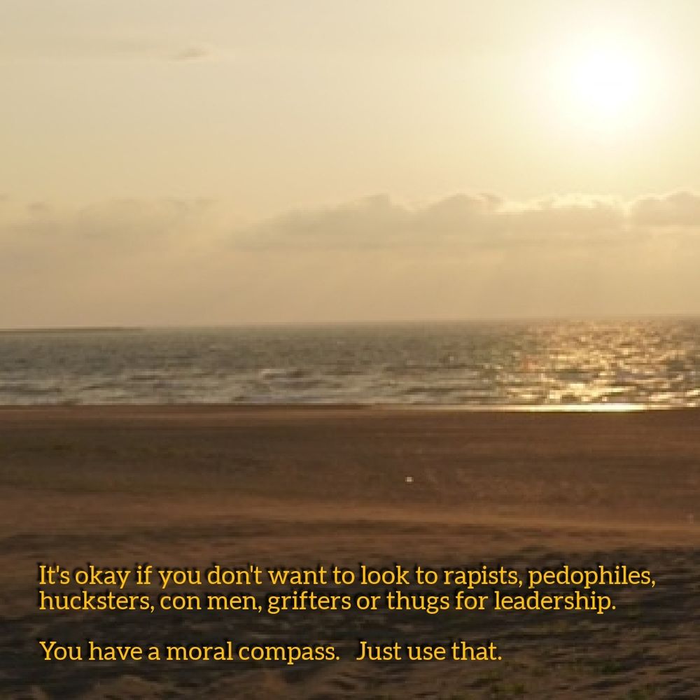 Generic sunset with common sense advice. 