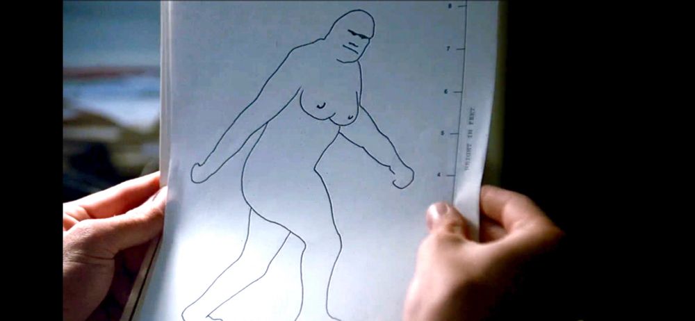 a hand drawn picture of Sasquatch with ale
 Big rig honkin boobs