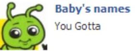 The facebook page Baby's names saying "You Gotta," One of my favorite images to use.