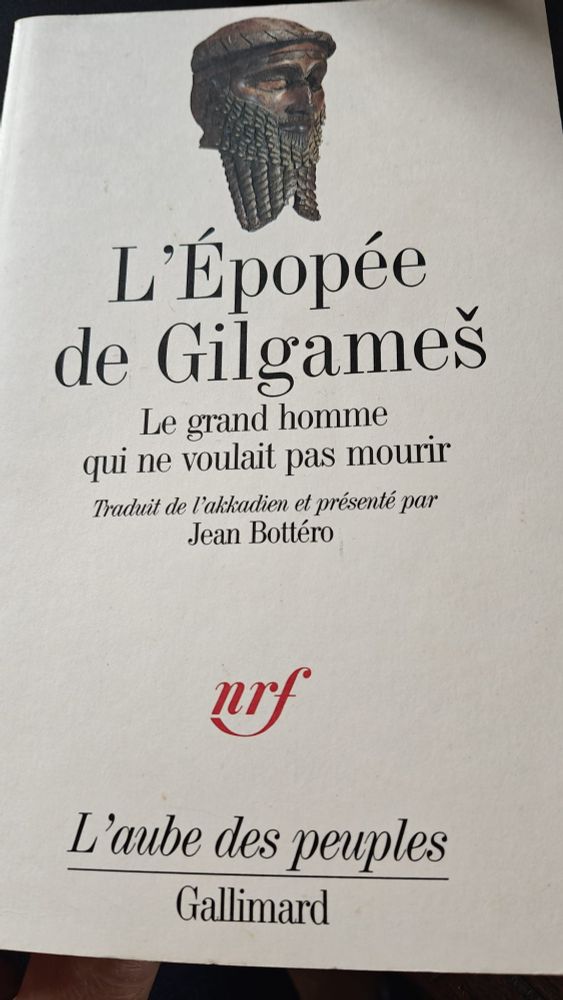 Couverture du livre "L'Épopée de Gilgameš. Le grand homme qui ne voulait pas mourir"