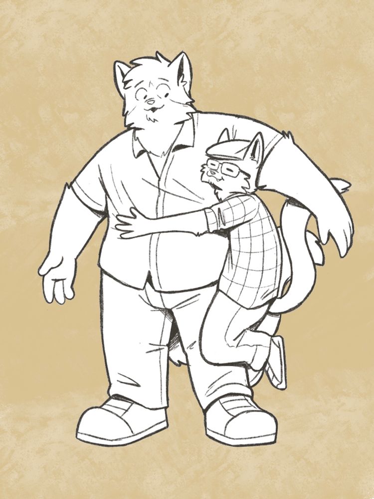 Kes jumps to hug Chase; a guy who is more than twice his size.