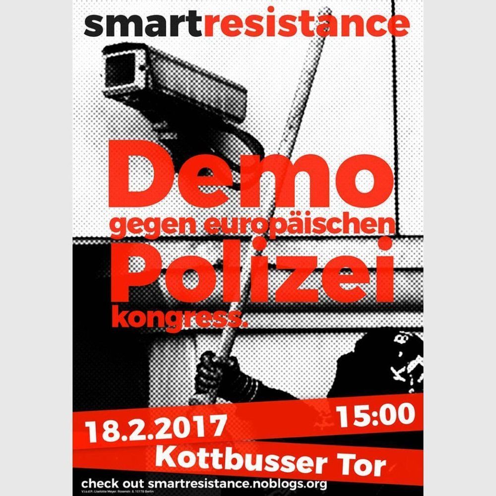 Demo gegen europäischen Polizeikongress

2017

#politicalposter #berlinposter #smartresistance #polizeikongress #b1802
