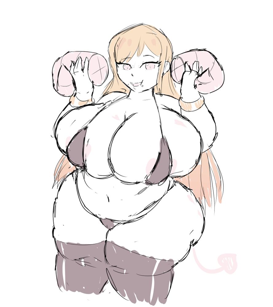 Marin is preparing to cosplay a certain plump demoness ;3