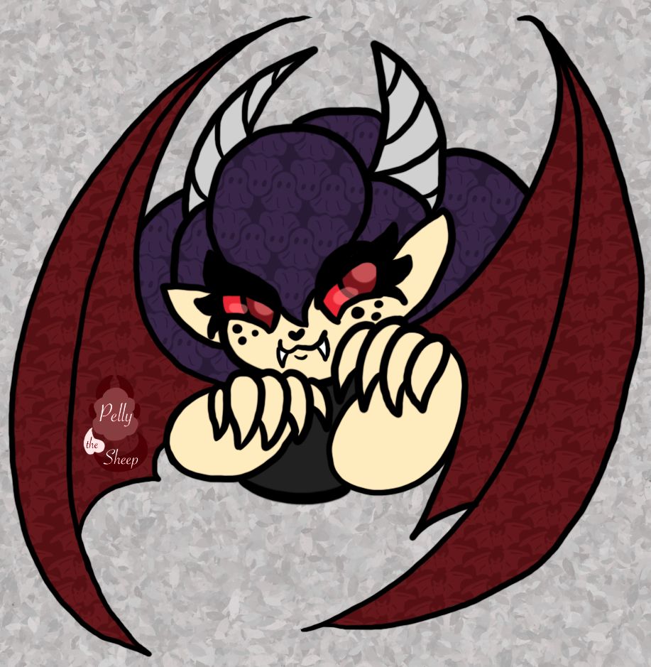 A fun playful pose of the vampire-like creature.