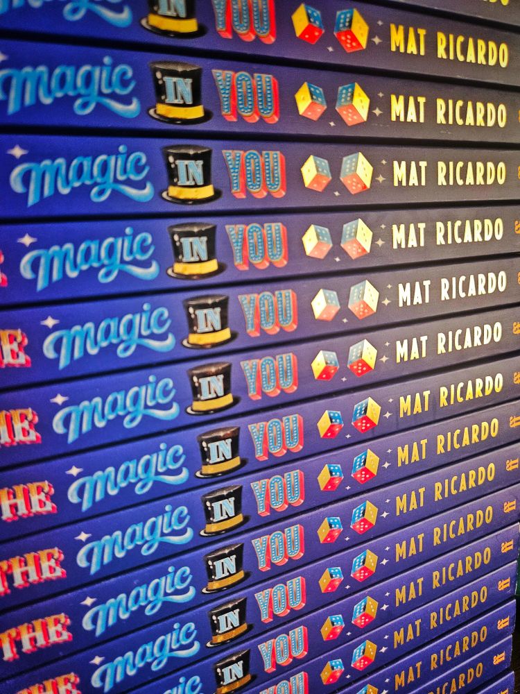 A stack of retail copies of my book THE MAGIC IN YOU. They're so pretty and it's all very exciting and scary!