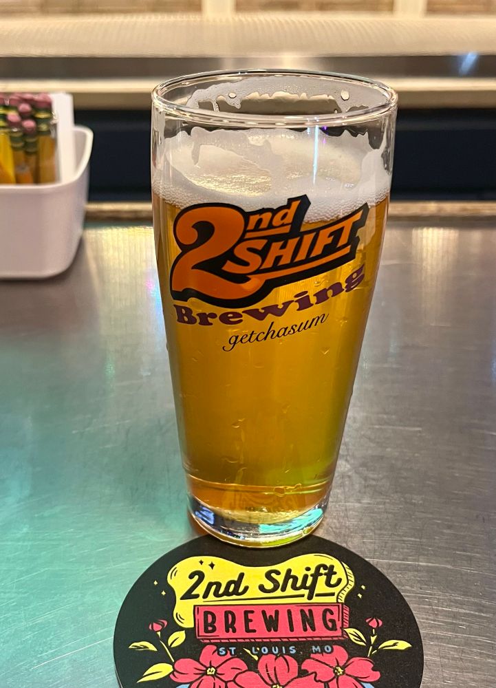 Craft beer in a glass, 2nd Shift brewing from St Louis, Mo 