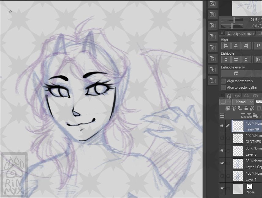 a wip sketch of a demon girl!