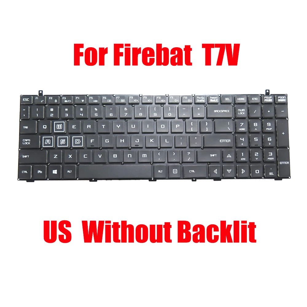 Laptop Keyboard For Firebat T7V English US Black Without Backlit New