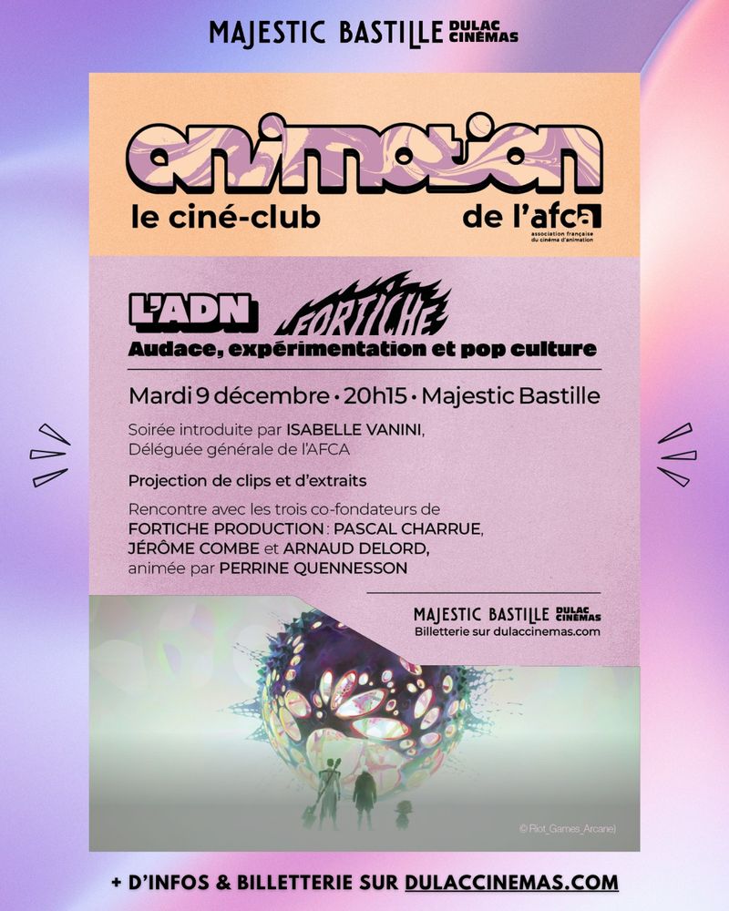 Nouveau ciné-club Animotion : clips et extraits par le studio Fortiche, 20h15 au Majestic Bastille (complet désormais mais il y aura peut-être des annulations)