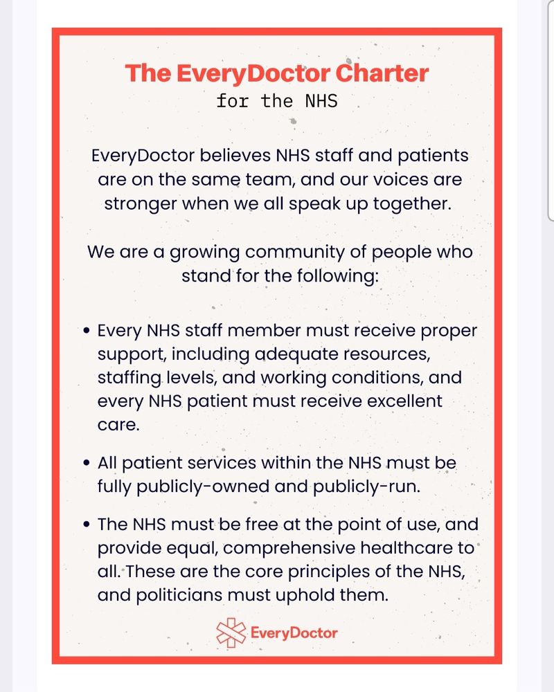 The Everydoctor Cgarter for the NHS.